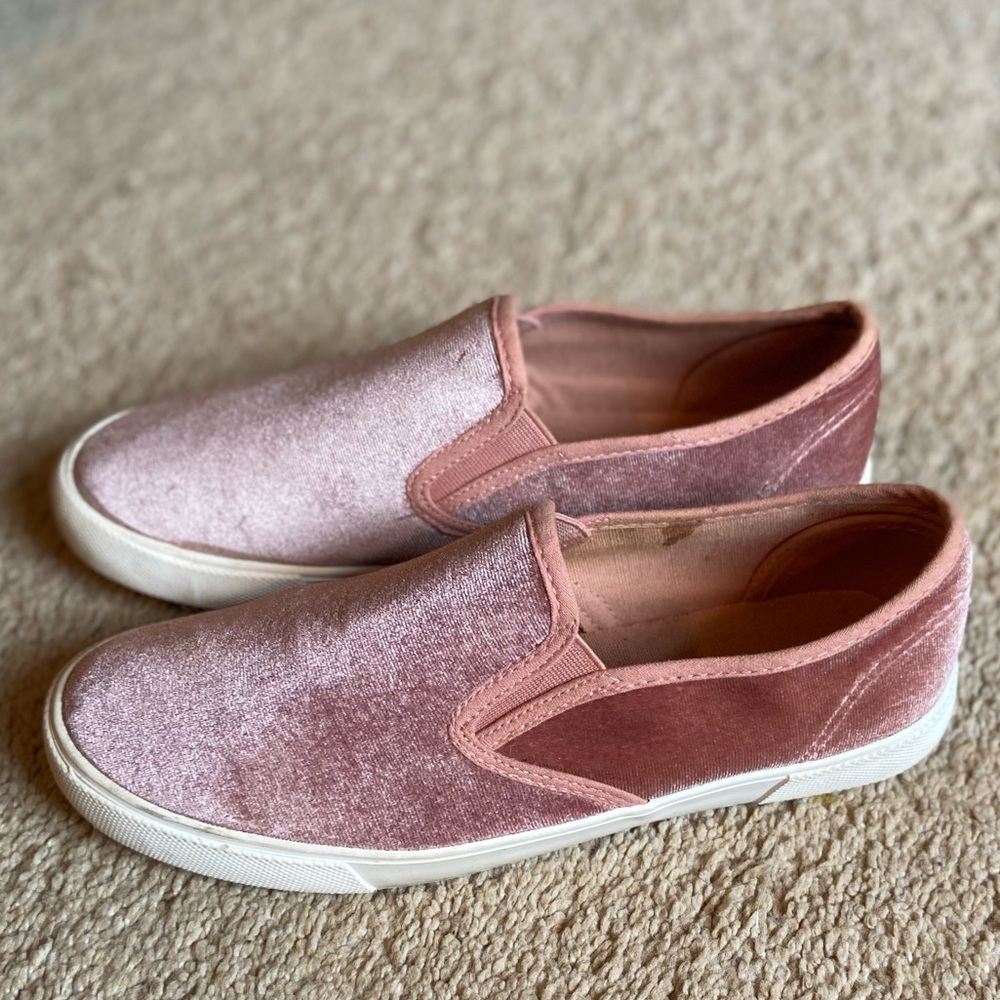 Pink Velvet Flats - Picture 4 of 6